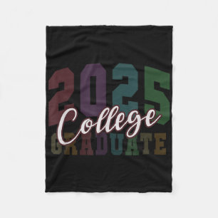 Funny College Graduate University Last Day 2024 -  Fleece Blanket