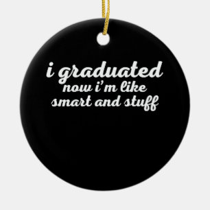 Funny College High School Graduation Gift Ceramic Tree Decoration