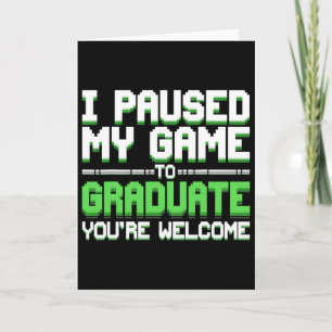 Funny College Or High School Gamer Graduation Cl O Card