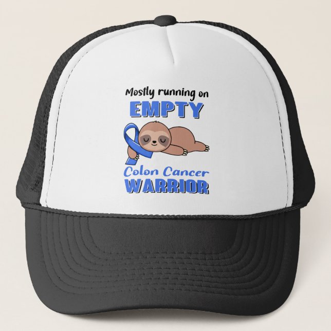 Funny Colon Cancer Awareness Gifts Trucker Hat (Front)