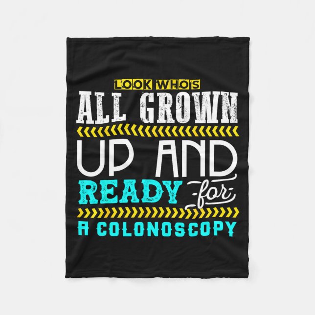 Funny Colonoscopy Joke Medical Humor Checkup  Fleece Blanket (Front)