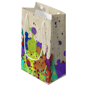 FUNNY COLOR SPLASH I + your backgr. & ideas Small Gift Bag