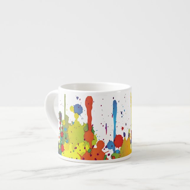 FUNNY COLOR SPLASH II + your backgr. & ideas Espresso Cup (Front Left)