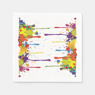 FUNNY COLOR SPLASH II + your backgr. & ideas Napkin