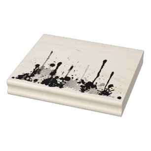 FUNNY COLOR SPLASHes II + your backgr. & ideas Rubber Stamp