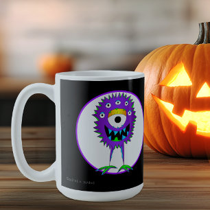 Funny, Colorful, Cartoon Monster, Halloween Coffee Mug