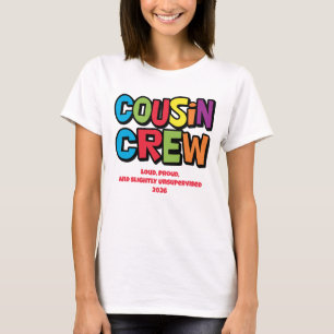 Funny Colorful Cousin Crew Family Reunion T-Shirt