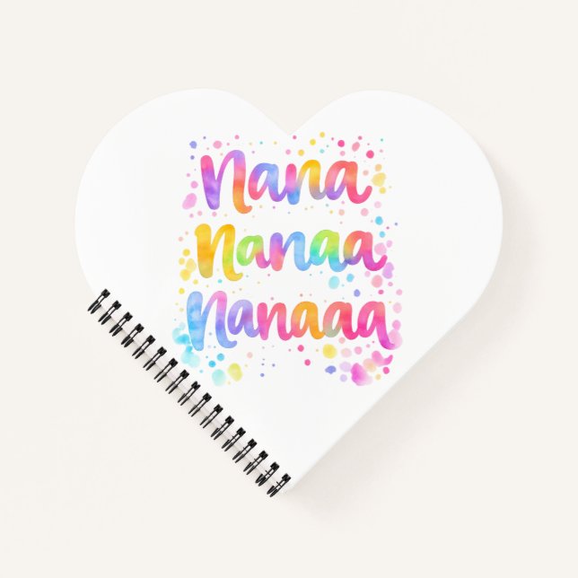 Funny Colorful Dreamy Quote Paint Splashes Rainbow Notebook (Front)