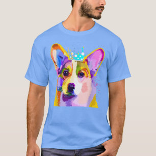Funny Colorful Pop Art Welsh Corgi Dog Lover Owner T-Shirt