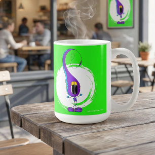 Funny, Colorful, Quirky, Cartoon Character Coffee Mug