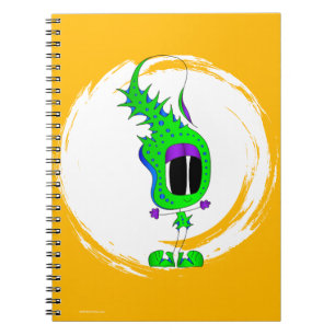 Funny, Colorful, Quirky, Cartoon Character Notebook