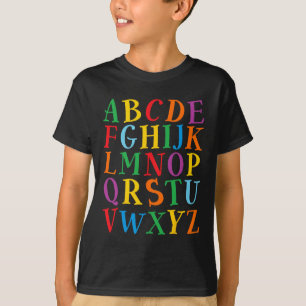 Funny Colour Letters Alphabet Learn Abcs Kindergar T-Shirt
