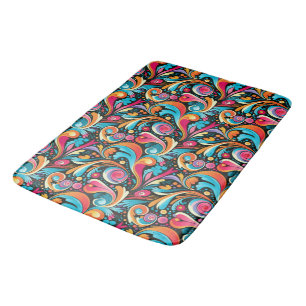 Funny colour lovers pattern tiled  bath mat