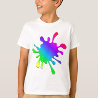 Funny Colourful Art Rainbow Paint Splatter