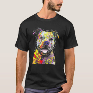 Funny Colourful Baby Pit Bull Terrier Dad Mum Kidd T-Shirt