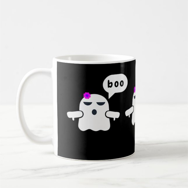 Funny Colourful Boo Of Disapproval Girl Coffee Mug (Left)