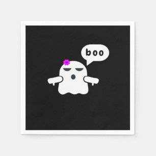 Funny Colourful Boo Of Disapproval Girl Napkin