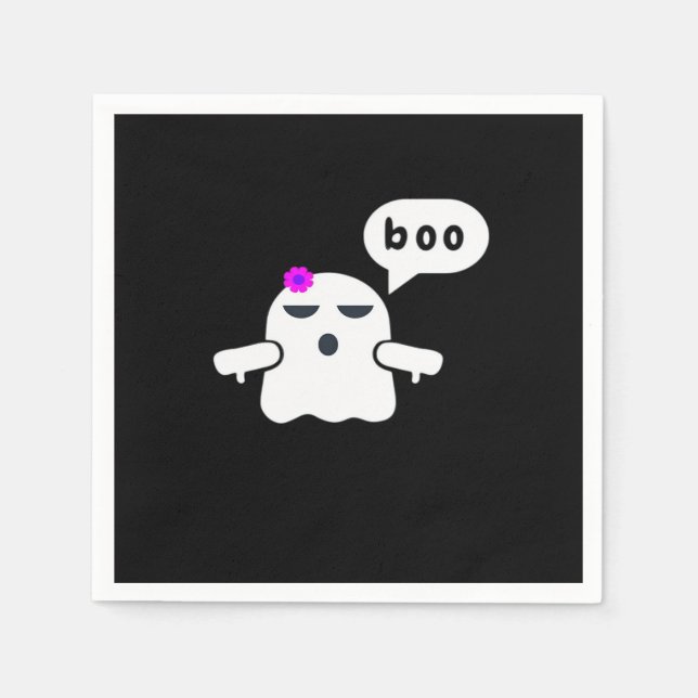 Funny Colourful Boo Of Disapproval Girl Napkin (Front)