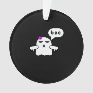 Funny Colourful Boo Of Disapproval Girl Ornament