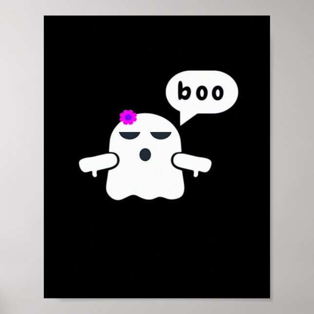 Funny Colourful Boo Of Disapproval Girl Poster (Front)