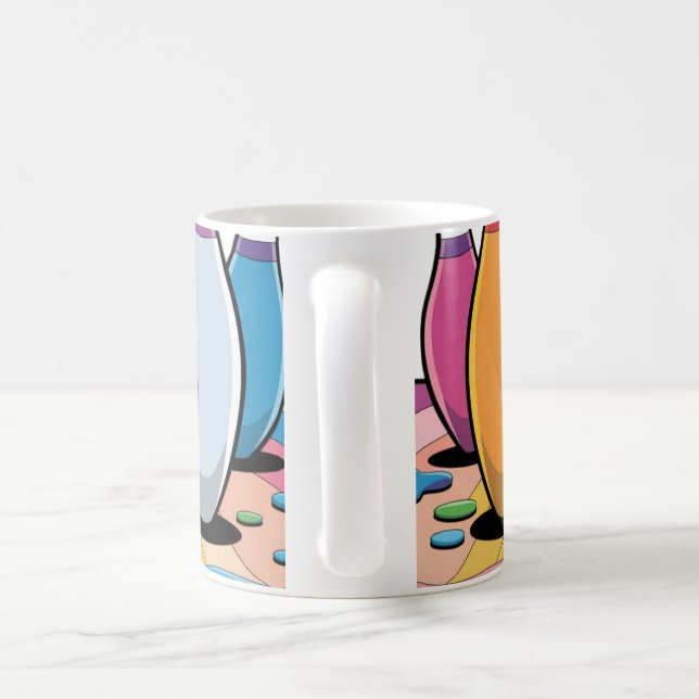 Funny Colourful Bowling, Hear The Ten Pin Laughing Coffee Mug (Handle)