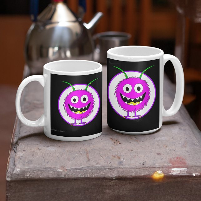 Funny, Colourful, Cartoon Monster, Halloween Coffee Mug (Take a look at these most awesome cartoon monster mugs!)