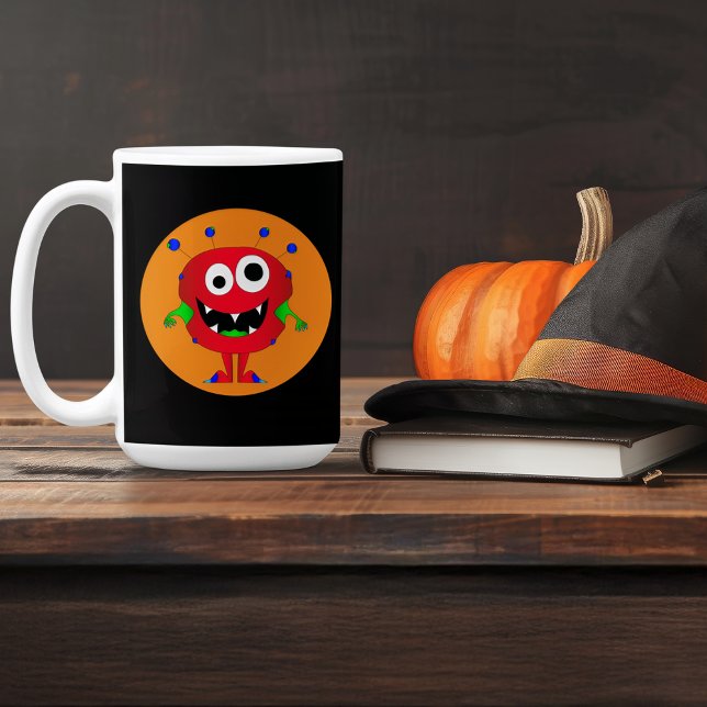Funny, Colourful, Cartoon Monster, Halloween Coffee Mug (Whoa! Check out this awesome cartoon monster mug!)