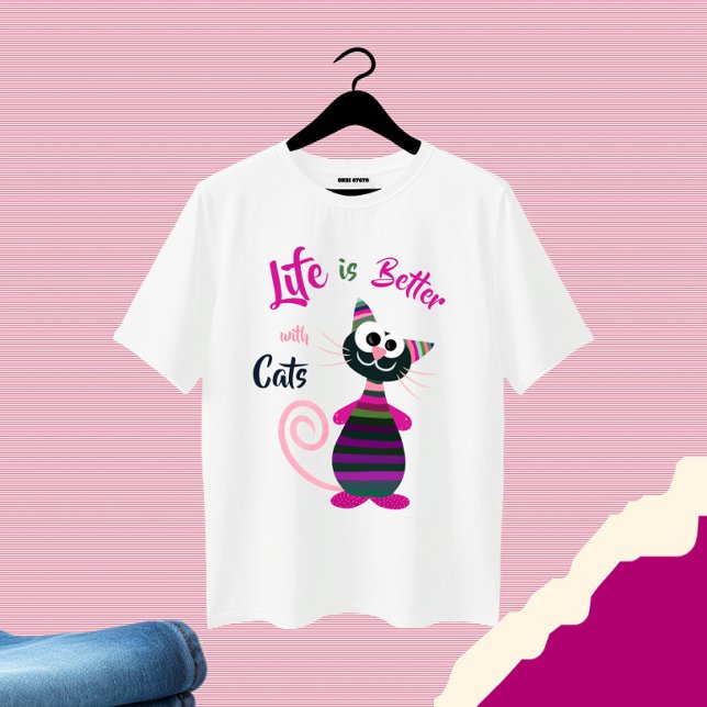Funny colourful cat T-Shirt (Creator Uploaded)