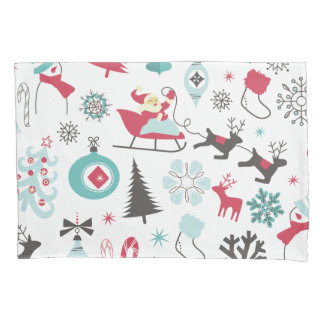 Funny Colourful Christmassy Pattern Pillowcase