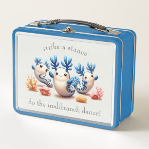 Funny Colourful Dancing Nudibranchs and Corals Metal Lunch Box