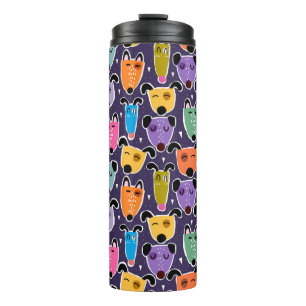 Funny Colourful Dogs Thermal Tumbler