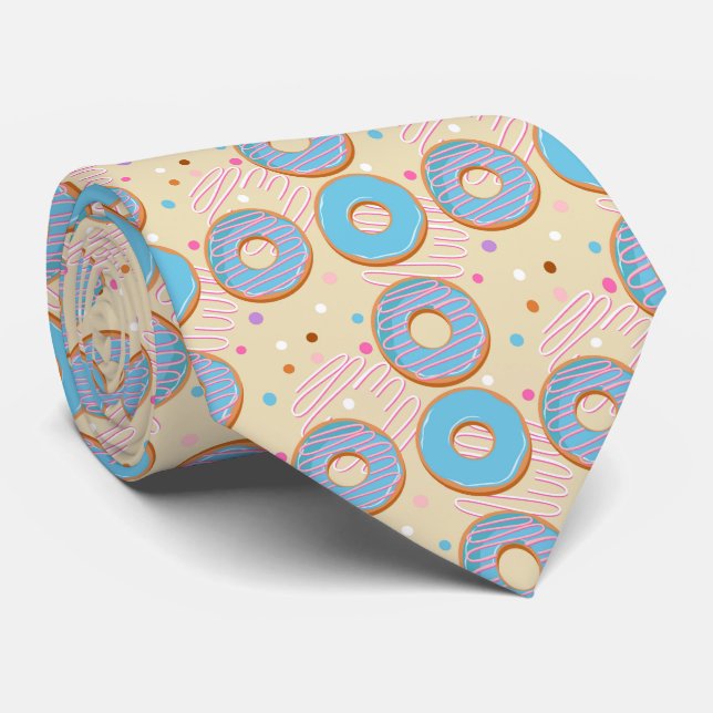 Funny Colourful Doughnut Neck Tie (Rolled)