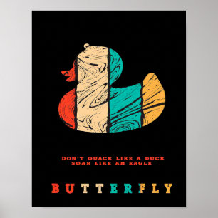 Funny Colourful Duck Art  Perfect Gift For Hallowe Poster