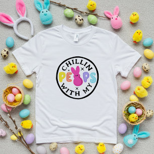 Funny Colourful Easter Peeps Pastel Typography Tri-Blend Shirt