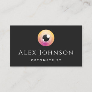 Funny Colourful Eyeball Optometrist Eye Doctor Coo Business Card