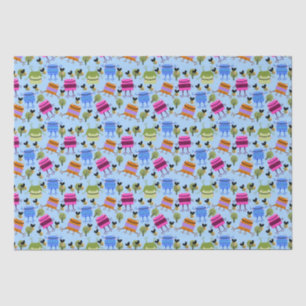 Funny Colourful Frogs and Bumblebees Tissue Paper
