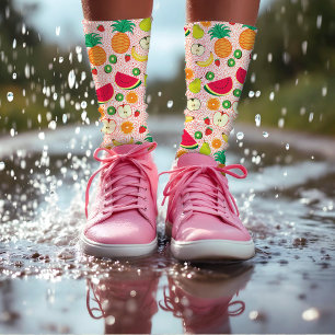 Funny Colourful Fruits Summer Healthy Vegetaria Socks