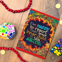 Funny Colourful Happy Birthday Never Grow Up