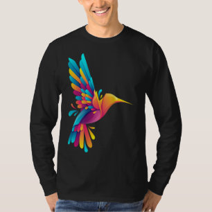 Funny Colourful Hummingbird Design Support Animal T-Shirt