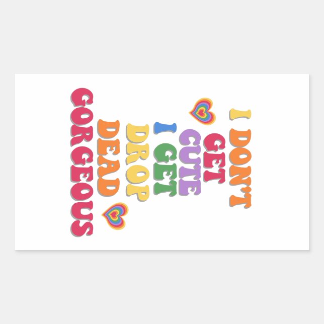 Funny Colourful LGBTQ Pride Month Rectangular Sticker (Front)
