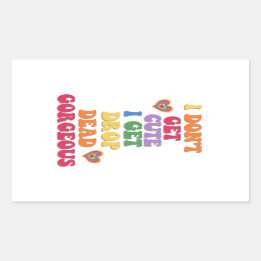 Funny Colourful LGBTQ Pride Month Rectangular Sticker