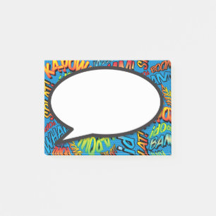 Funny Colourful Modern Comic Book Speech Bubble Post-it Notes