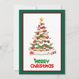 Funny Colourful Modern Stylish Merry Christmas Holiday Card