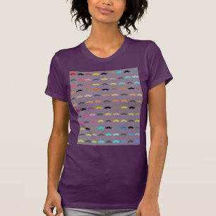 Funny Colourful Moustaches T-Shirt