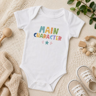 Funny Colourful Newborn Outfit Cute Main Character Baby Bodysuit