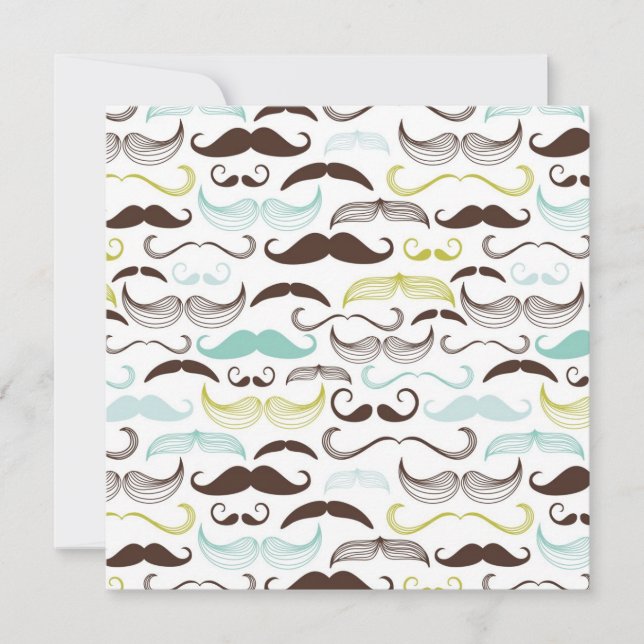 Funny Colourful Pattern for Moustache Lovers (Front)