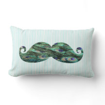 Funny  Colourful Peacock Feathers Moustache