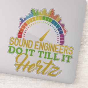 Funny colourful pun sound engineer hertz