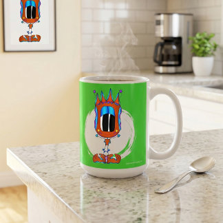Funny, Colourful, Quirky, Cartoon Character Coffee Mug