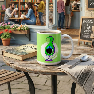Funny, Colourful, Quirky, Cartoon Character Coffee Mug